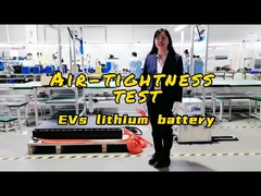 Kiểm tra độ kín không khí cho pin lithium của xe điện.
