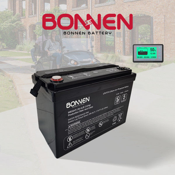 Golf Cart 12V 100Ah Lifepo4 pin lithium 6000 chu kỳ 150A BMS thay pin lithium